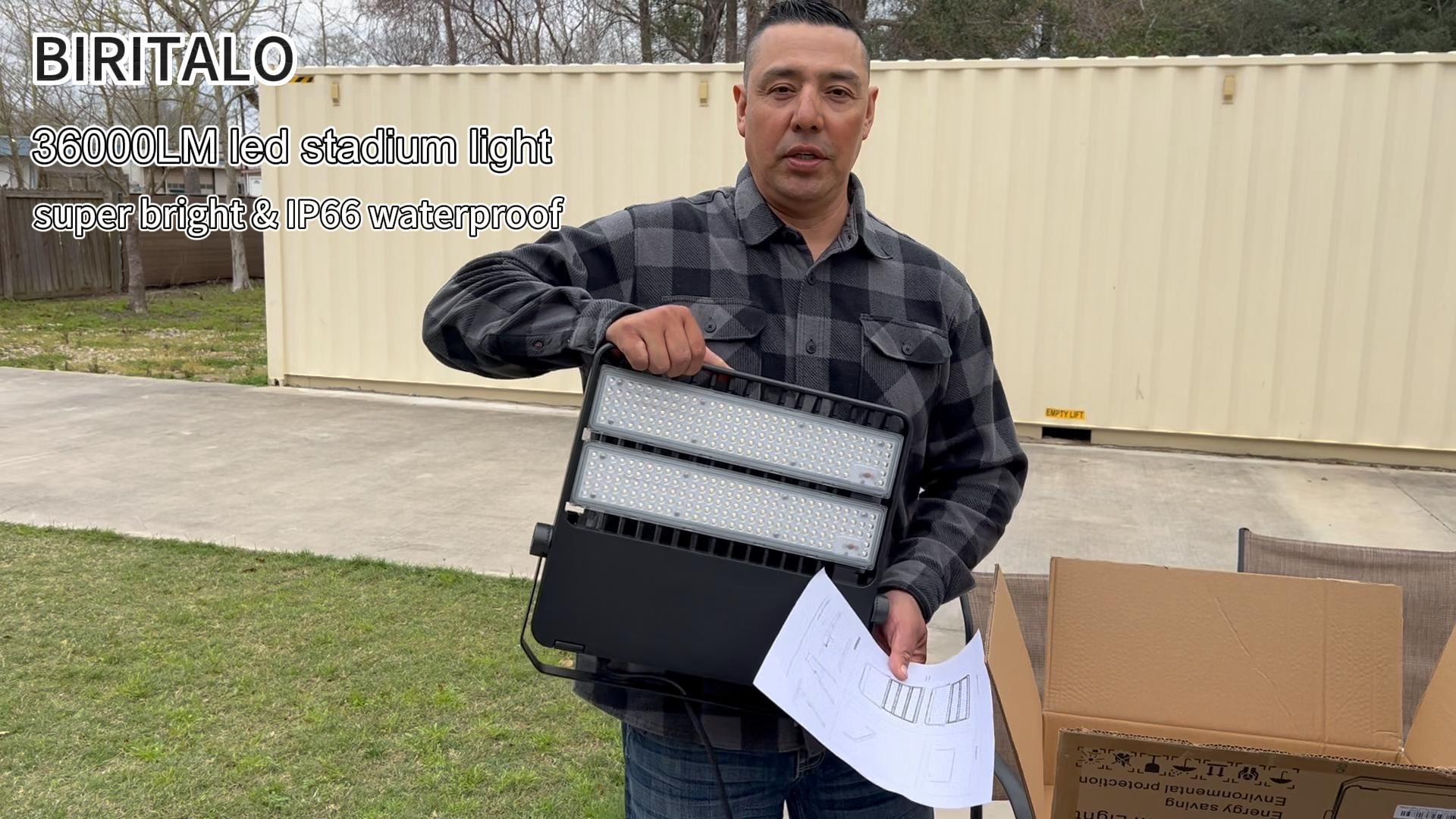 BIRITALO 36000LM LED Stadium Flood Light Commercial 1500W
